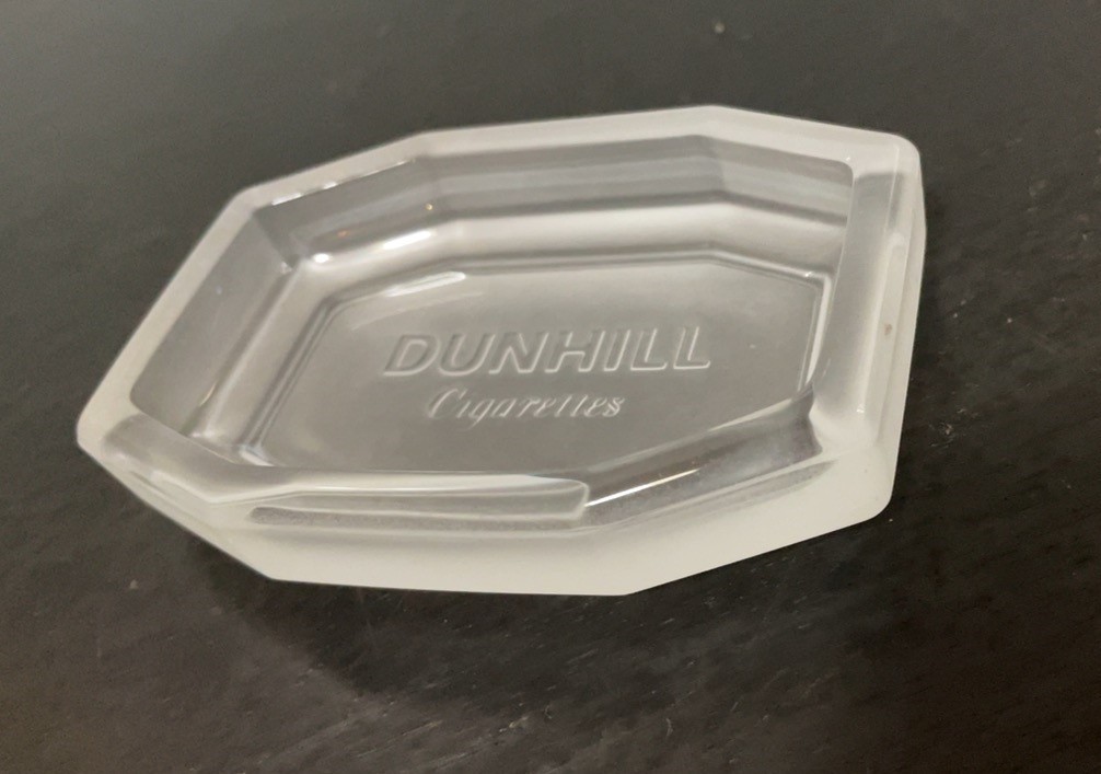 □47 dunhill ダンヒル アッシュトレイ ガラス灰皿 小物置き 昭和