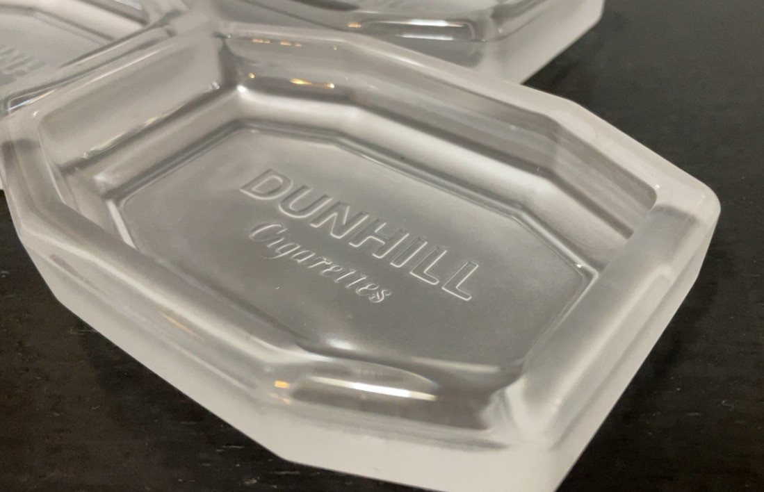 □47 dunhill ダンヒル アッシュトレイ ガラス灰皿 小物置き 昭和