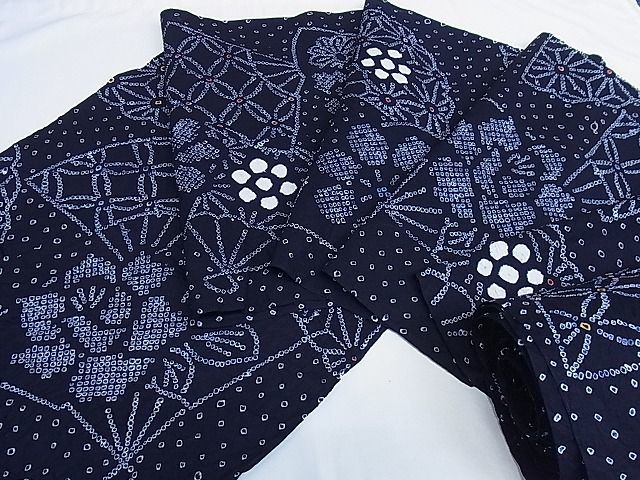 浴衣 有松鳴海絞り 夏物 綿 反物 着尺 逸品 平和屋本店□極上 平和屋