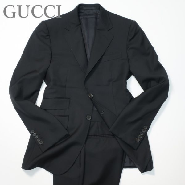 グッチ GUCCI 極美品シングル2Bスーツ/国内正規/ ブラック 44（5001
