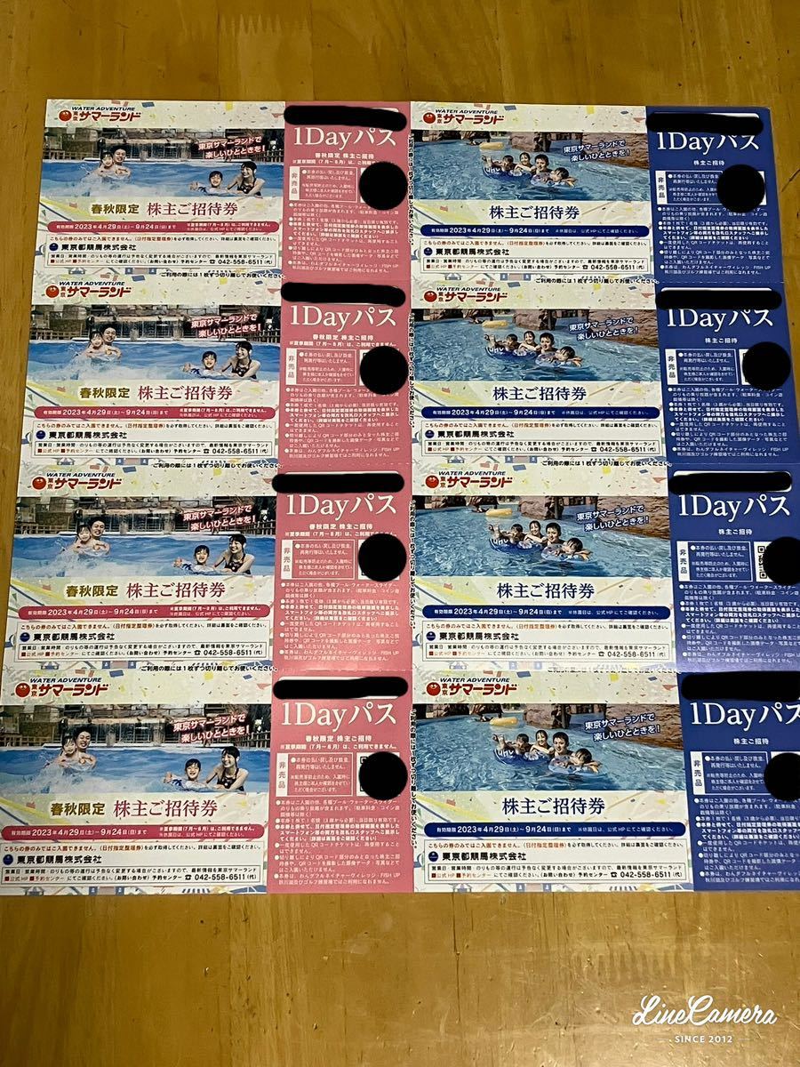 東京サマーランド株主優待券 ご招待券 8枚 【公式通販】