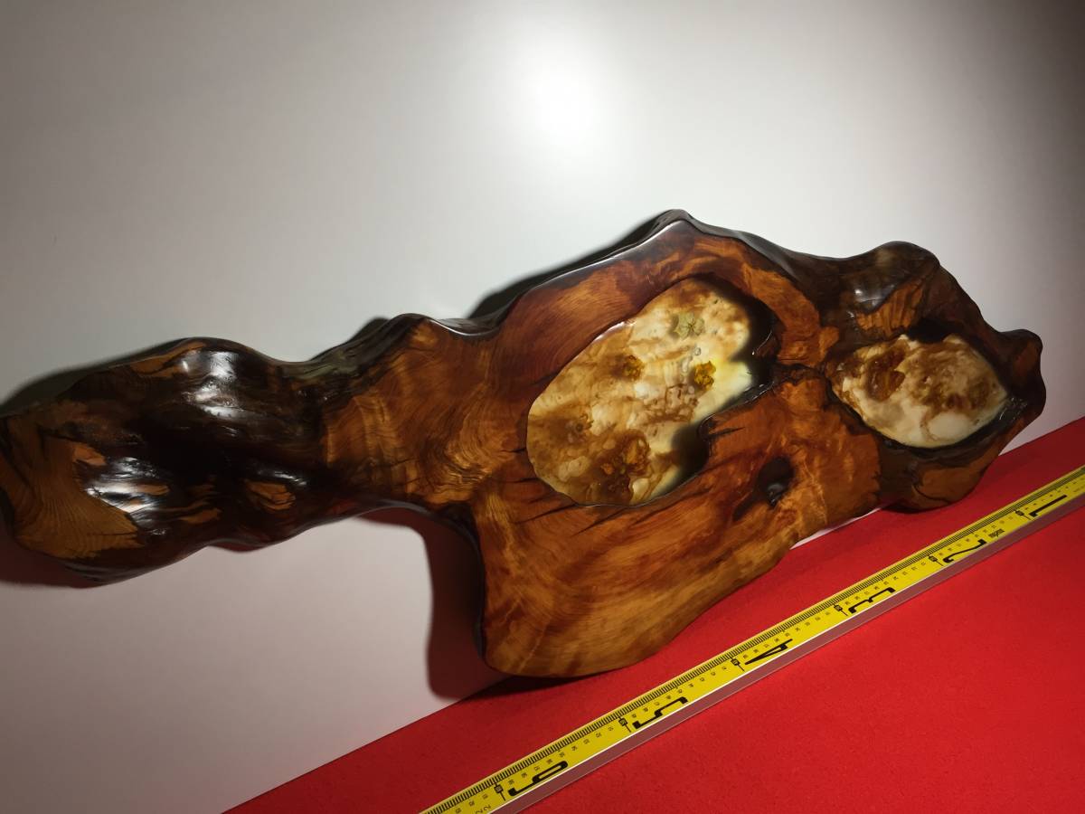 希少】屋久杉 自然衡立瘤世界遺産縁起物アートオブジェ置物工芸品