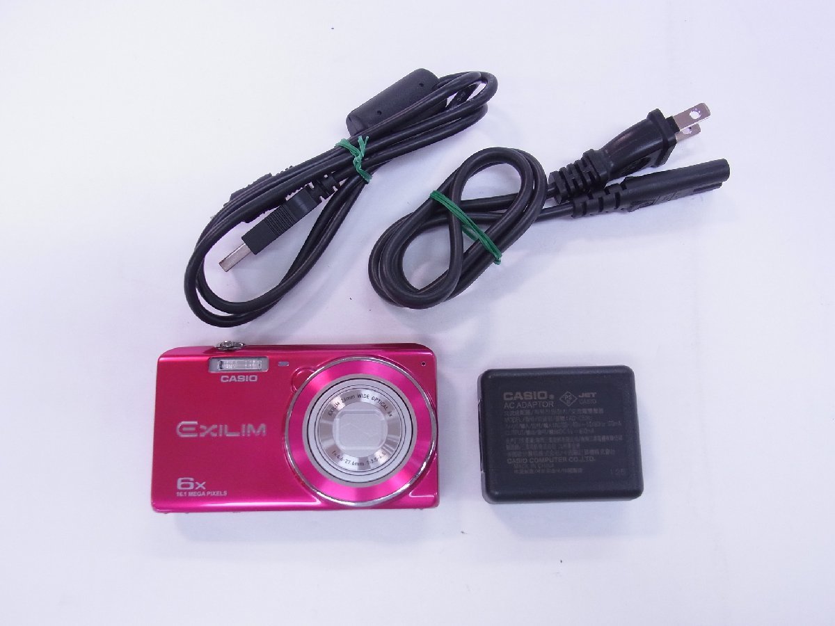 ★ デジカメ カシオ CASIO EXILIM EX-ZS20 エクシリム ピンク コンパクトデジタルカメラ 充電ケーブル付 ★ USED