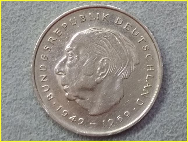ドイツ 2マルク 硬貨/1970年】 2 MARK/イーグル/旧硬貨 /西ドイツ