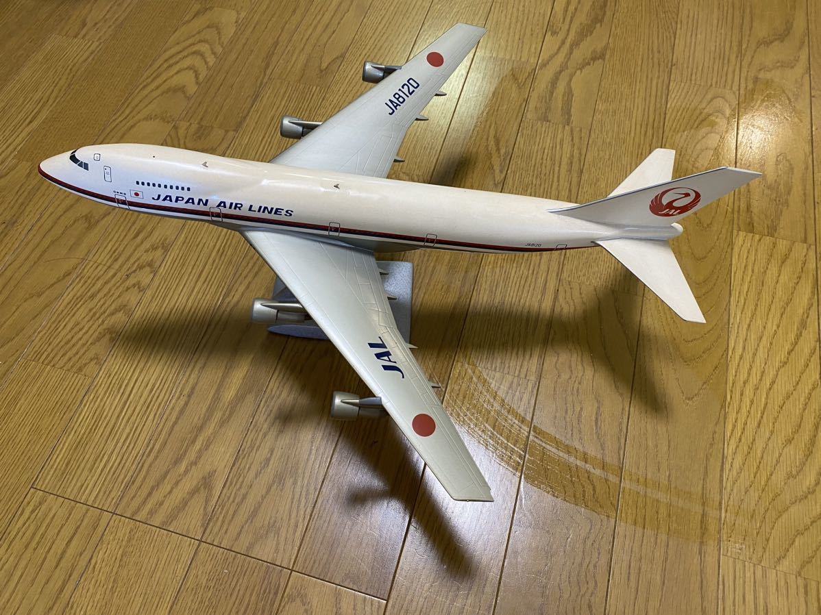 日航ジャンボジェット ボーイング747 飛行機 カウンター用 模型 JA8120 