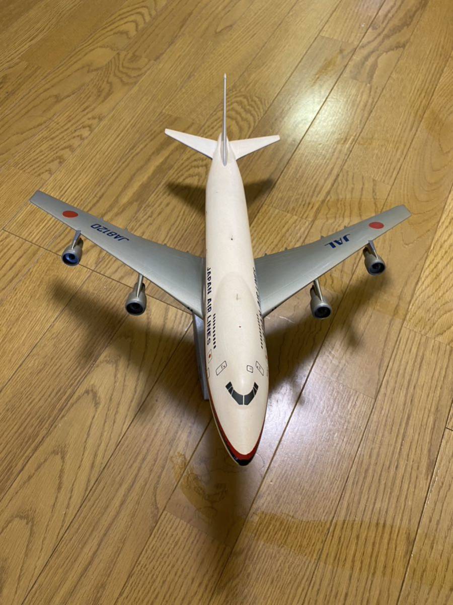 日航ジャンボジェット ボーイング747 飛行機 カウンター用 模型 JA8120 