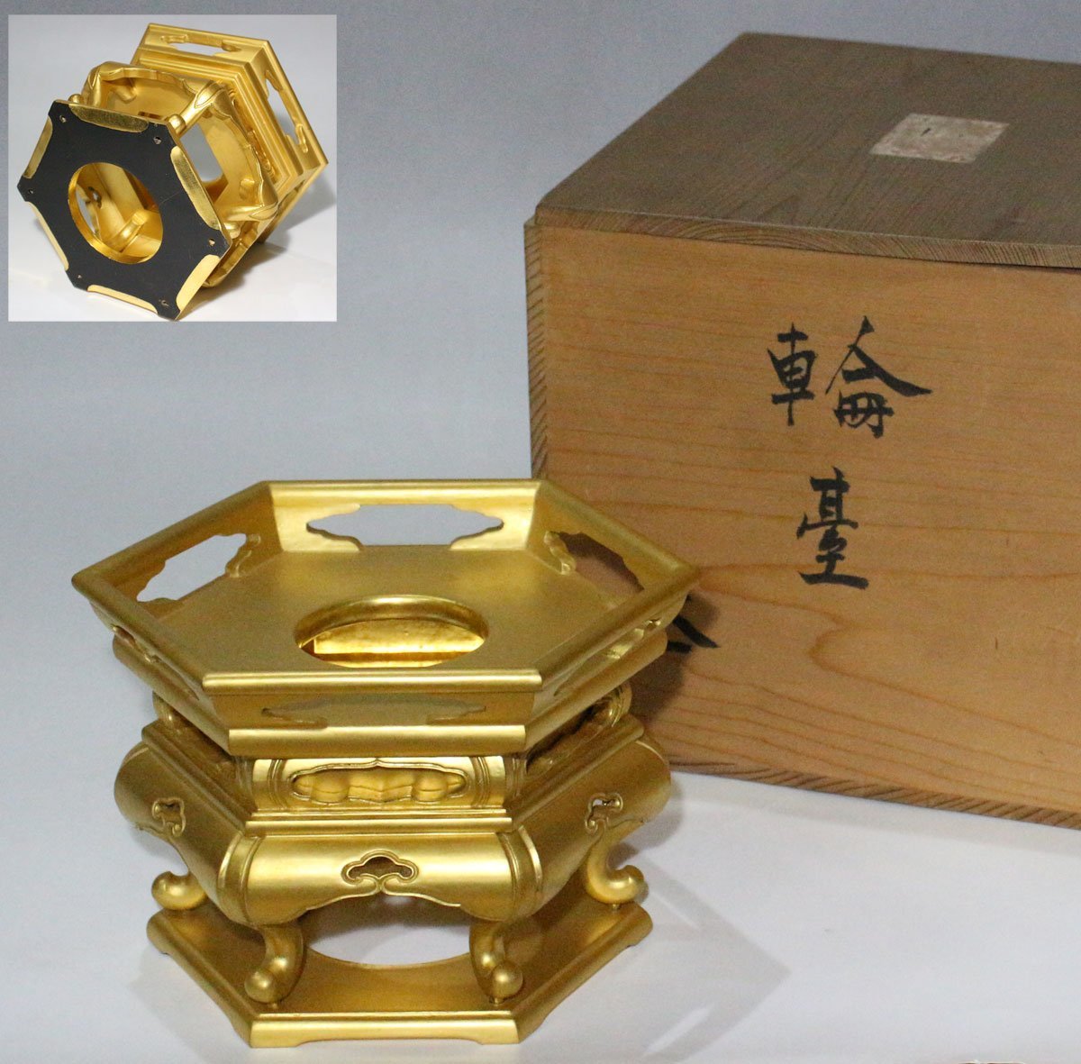 超激得，高品質 時代市場□極上造品□京仏具 木製手摺