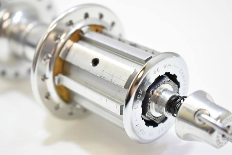 ハブ Campagnolo RECORD 32H 約99/128mm campagnolo カンパニョーロ RECORD 前後ハブ 32H ロックリング付 中古
