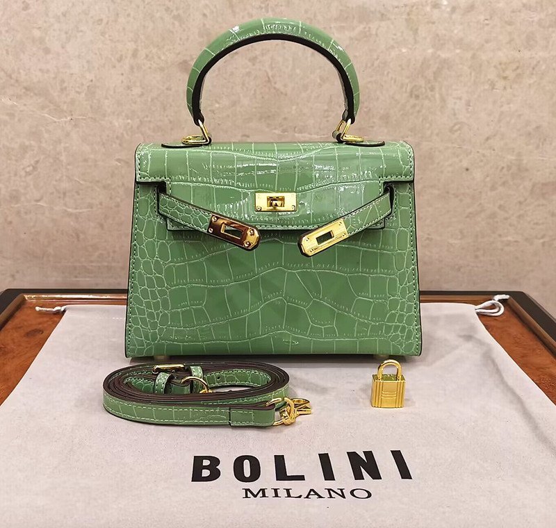 最高峰28万◇イタリア・ミラノ発*BOLINI・最上級牛革・クロコダイル 