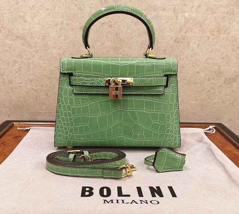 最高峰28万◇イタリア・ミラノ発*BOLINI・最上級牛革・クロコダイル 