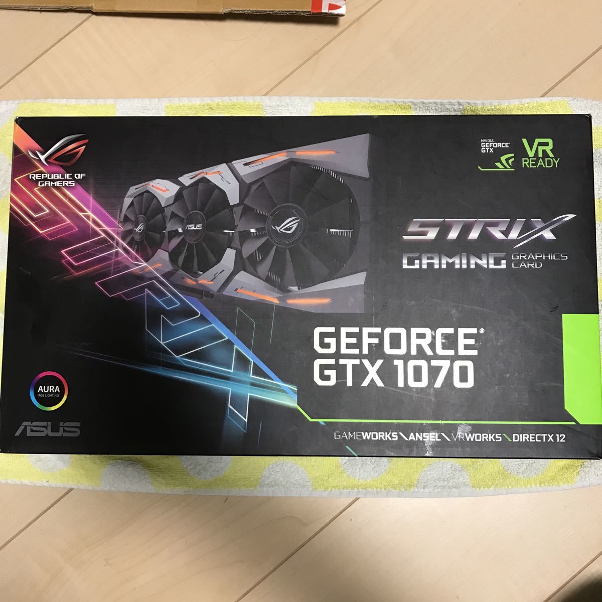 ASUS 短かっ ROG STRIX-GTX1080-O8G 中古、動作品！ 