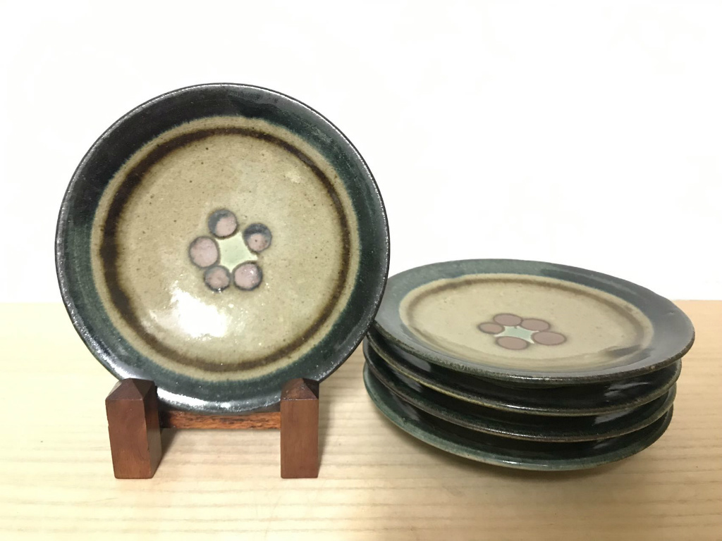 ☆浜田庄司 （濱田庄司）鉄絵皿 直径21.5cm ☆ 浜田庄司 皿 5