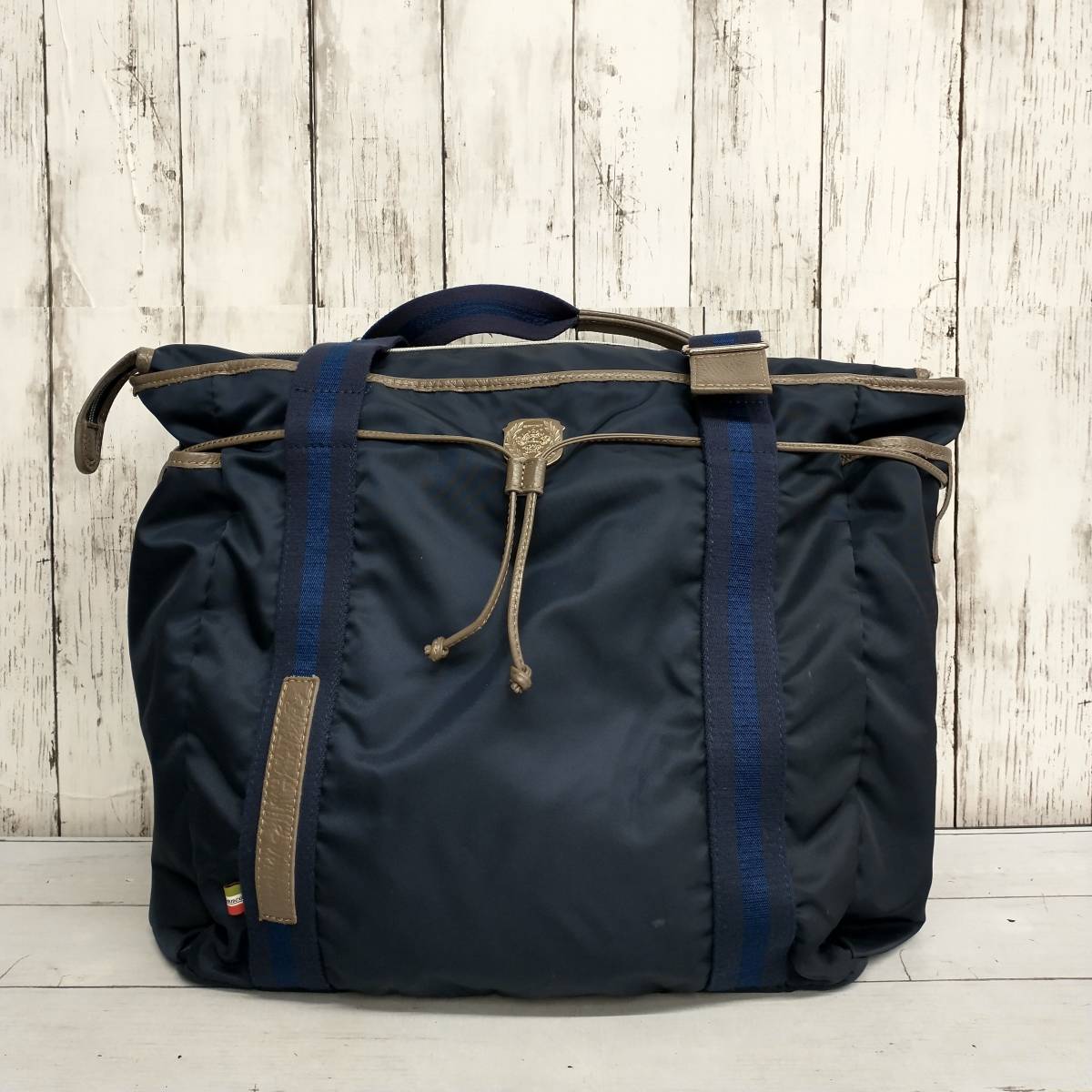 トートバッグ OROBIANCO KAMPER ナイロン ネイビー イタリア製