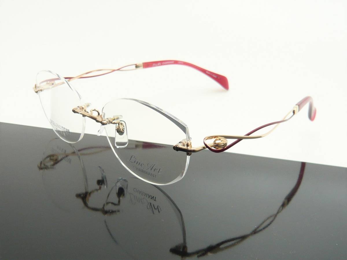 新品 シャルマン ラインアート メガネ XL1638-RE-52 Menuet 1638 メヌエット エクセレンスチタン フレーム 正規品 在庫処分 最後の1本