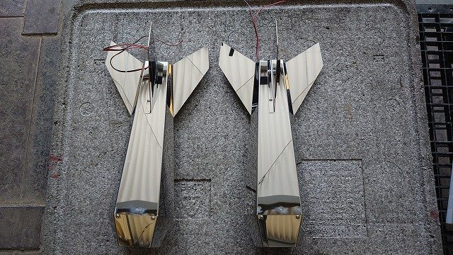 デコトラ ロケット 全長540mm 2本セット ロケットマーカー ステンレス