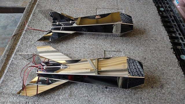 デコトラ ロケット 全長540mm 2本セット ロケットマーカー ステンレス