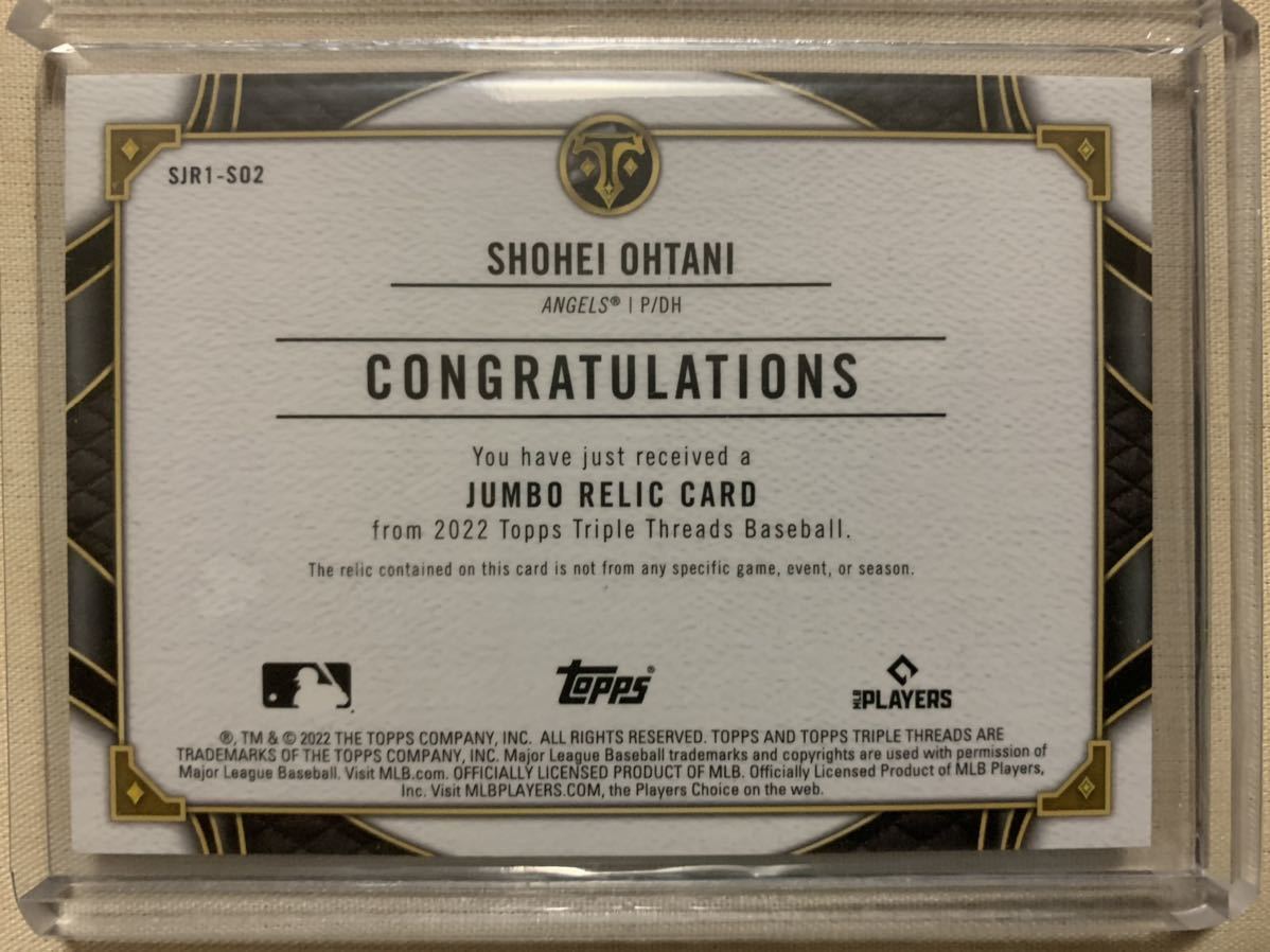 2022 TOPPS TRIPLE THREADS Triple Threads Single Jumbo Relics #SJR1