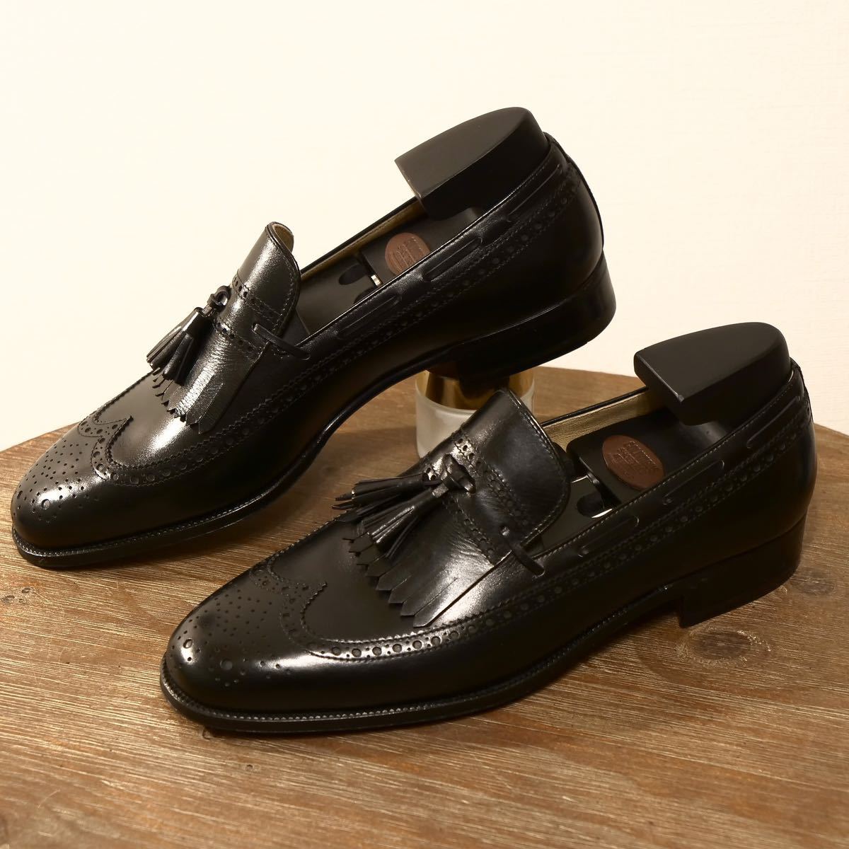 TANINO CRISCI タッセルローファー ブラック 革靴 Size 8