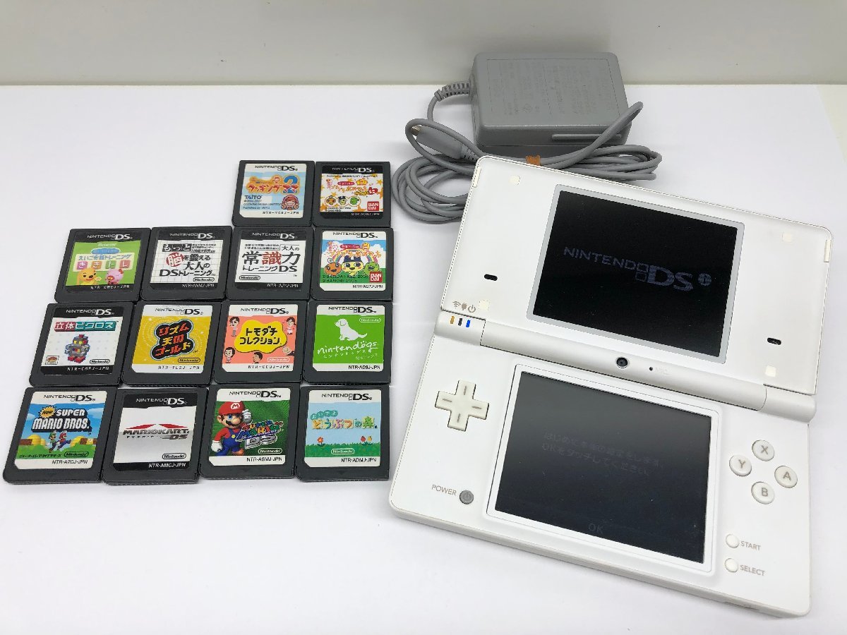 動作確認済 任天堂 ニンテンドーDSi 本体 ホワイト DSソフト 14点 