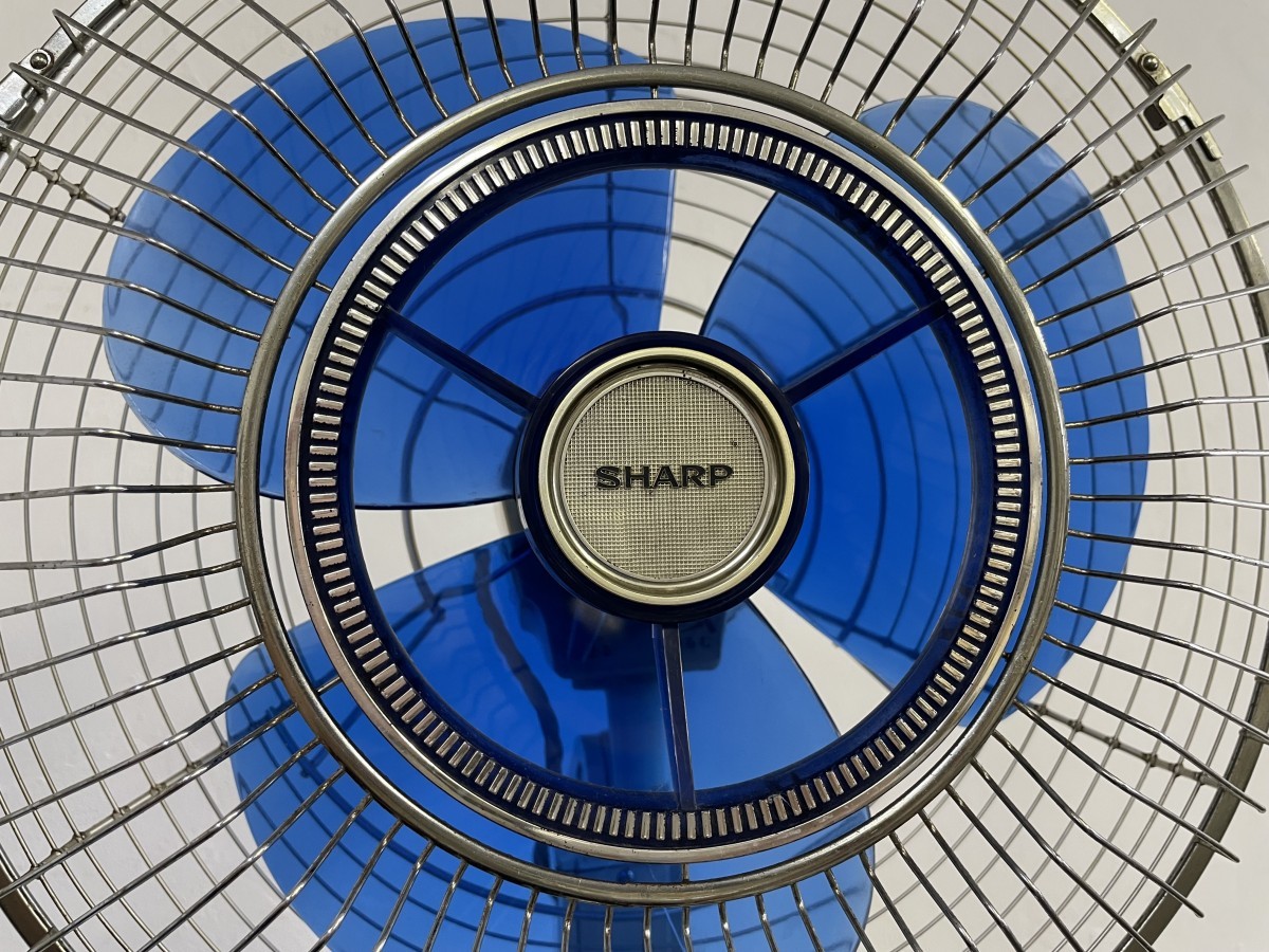 動作確認済み SHARP シャープ PH-33WS 1980年製 扇風機 3枚羽根 青羽根