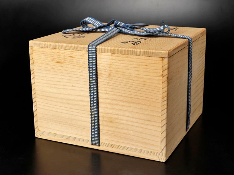 古美味】富田恒峰造 赤絵万暦升型水指 茶道具 保証品 wM1T(水指)｜売買