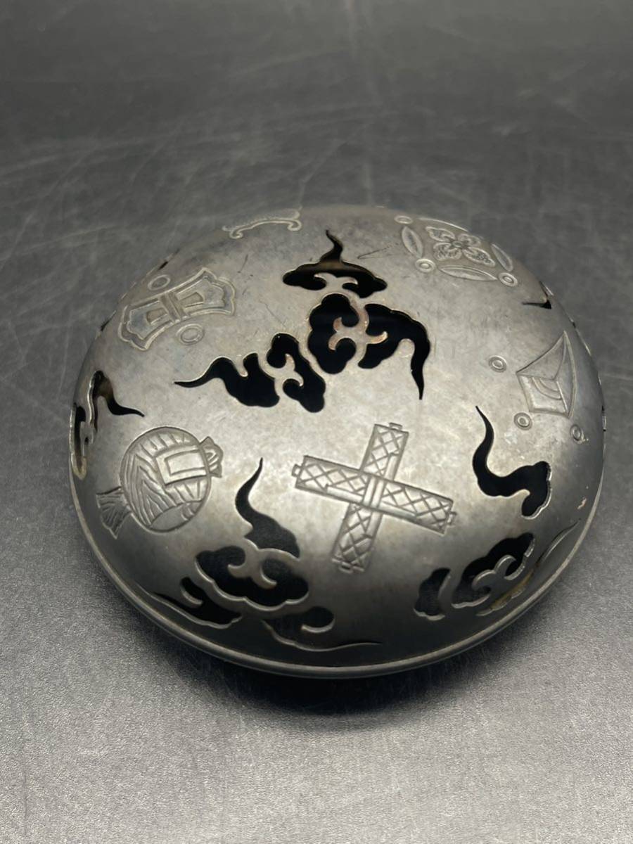 レア　銀製蓋付き香合入① 蔵六蔵☆香炉蓋 純銀66g 刻印あり(銀製)｜売買されたオークション情報