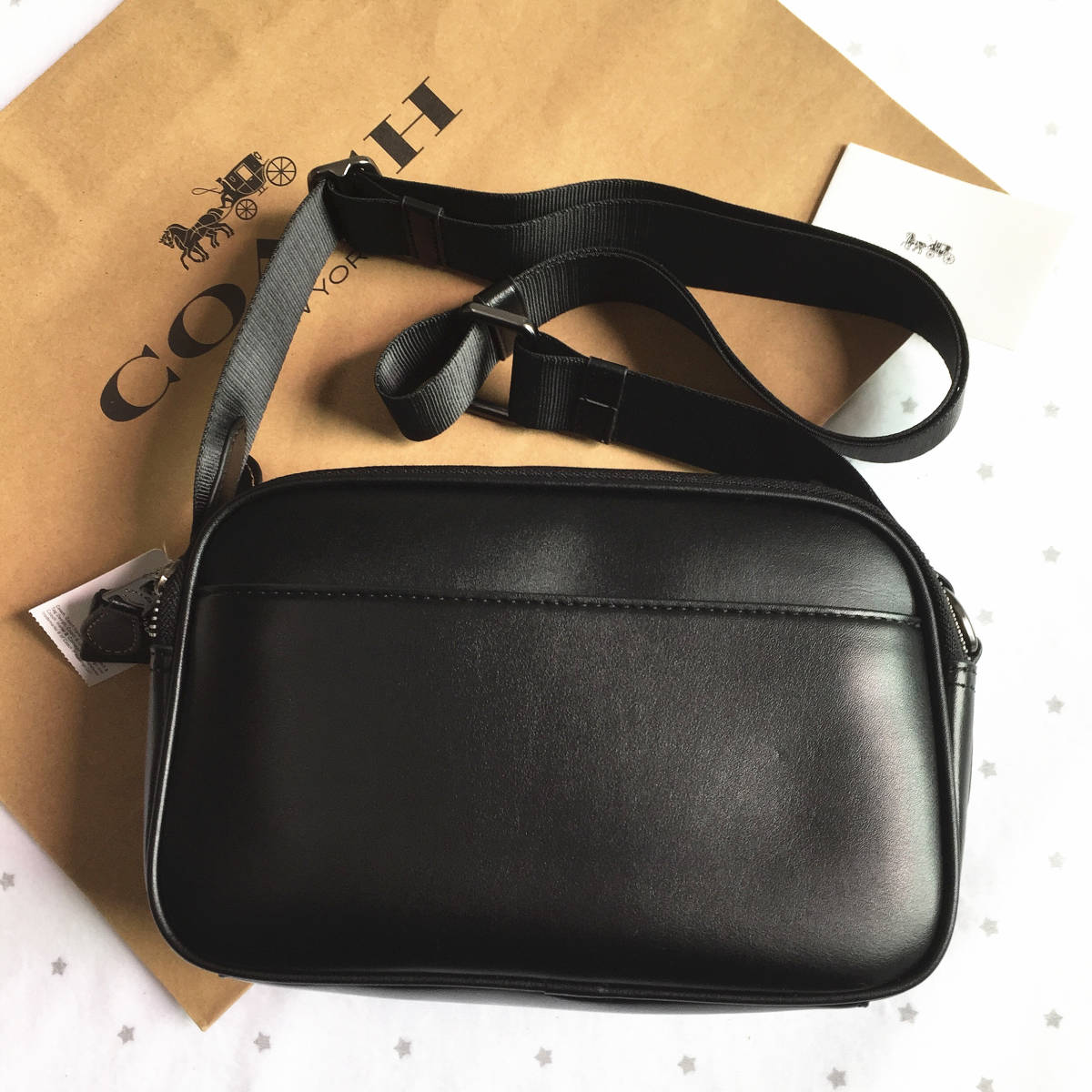 新品未使用】COACH コーチバッグ C4148 ブラッククロスボディー 