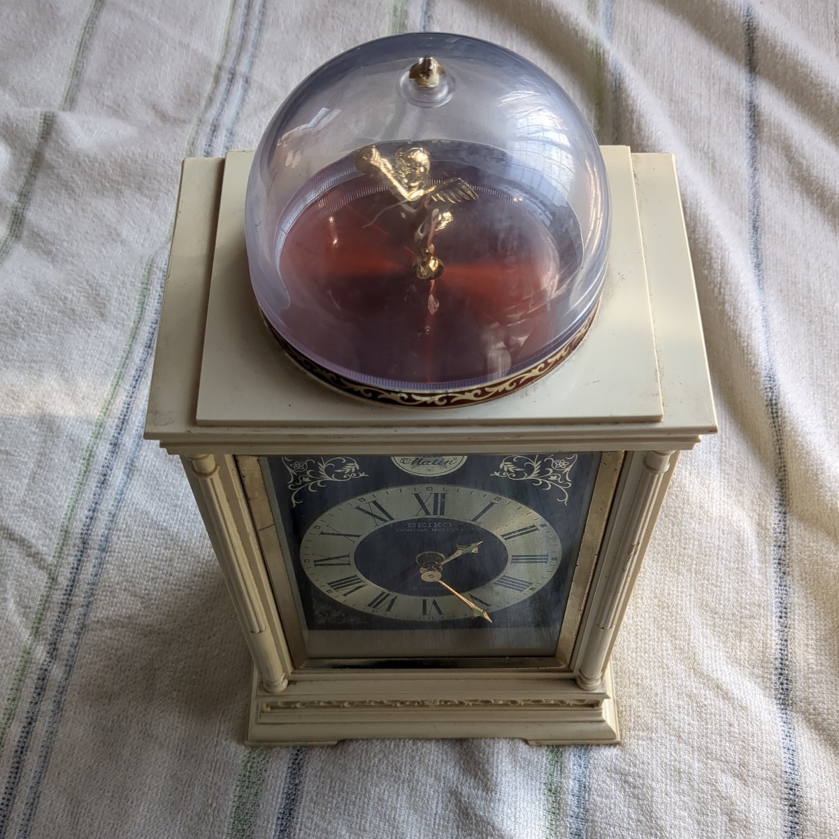 昭和レトロ SEIKO 手巻き置時計（オルゴール付）CORONA MELODIA