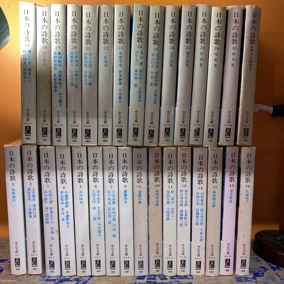日本の詩歌30巻+別巻 日本の詩歌 中央公論社 全30巻