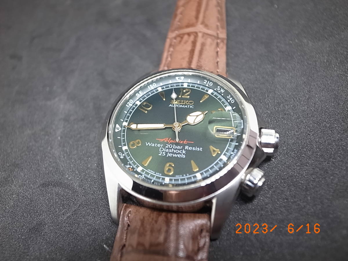 極美品 SEIKO アルピニスト SCVF009(4S15-6000) 希少なグリーン 