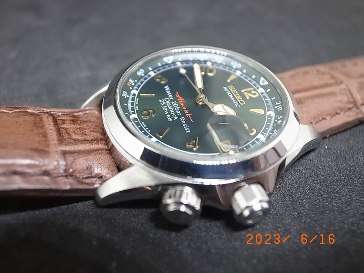 極美品 SEIKO アルピニスト SCVF009(4S15-6000) 希少なグリーン 