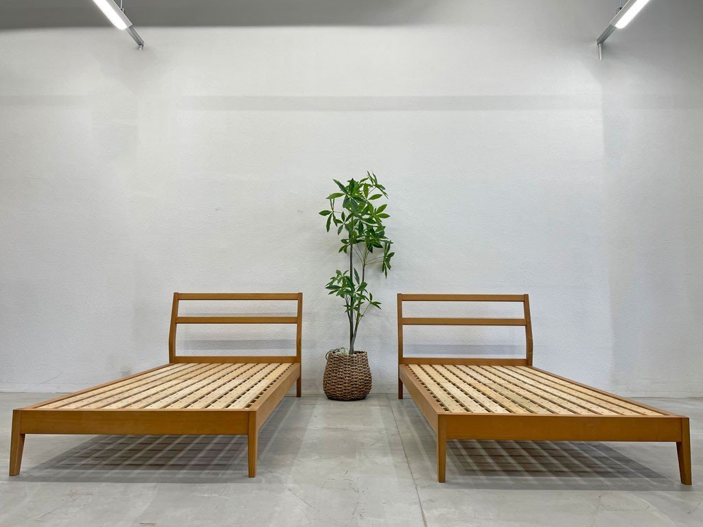 〓 無印良品 MUJI タモ材 シングルサイズ ベッドフレーム シンプル 