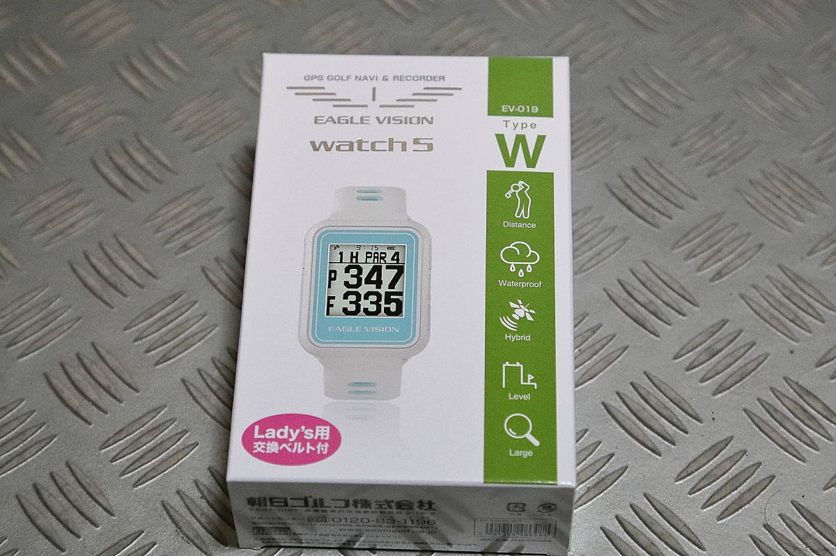 朝日ゴルフ EAGLE VISION イーグルビジョン Watch5 白 未使用品 EAGLE