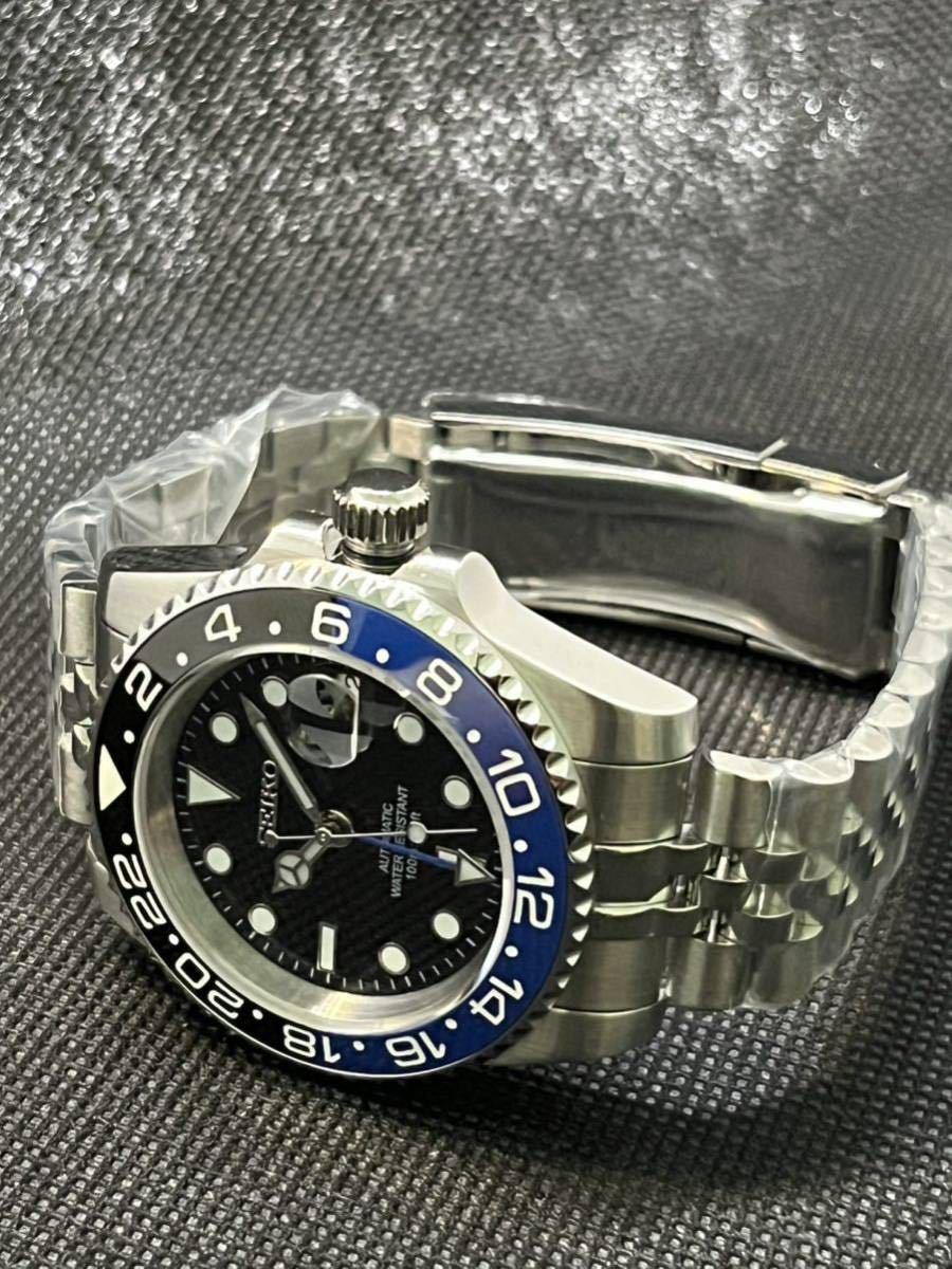 SEIKO MOD GMTマスターⅡ バットマン40mm オマージュ NH34 自動巻 機械 