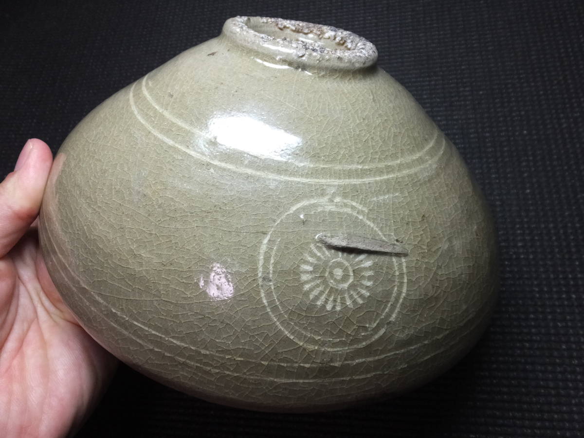 高麗青磁！象嵌鉢！ 検志野織部魯山人秦秀雄古唐津盃李朝茶碗初期