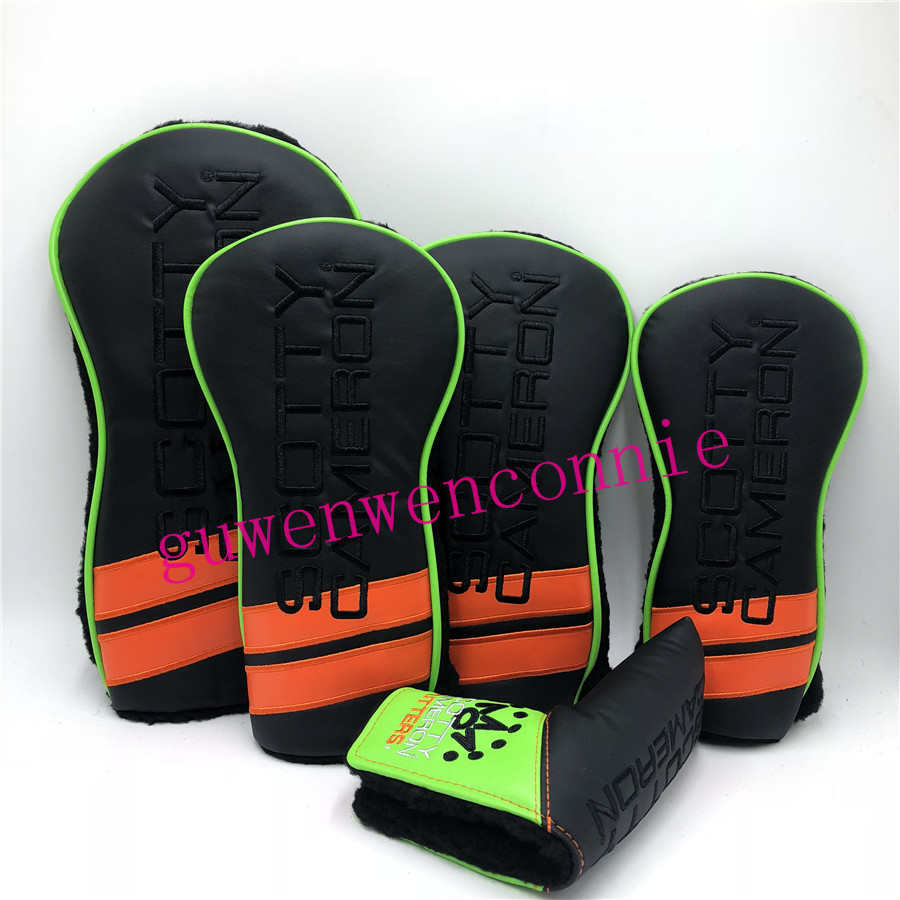 スコッティキャメロン★ウッド用カバー1W・3W・5W UT &パター用 5点セット★A12-16★NEWオレンジ