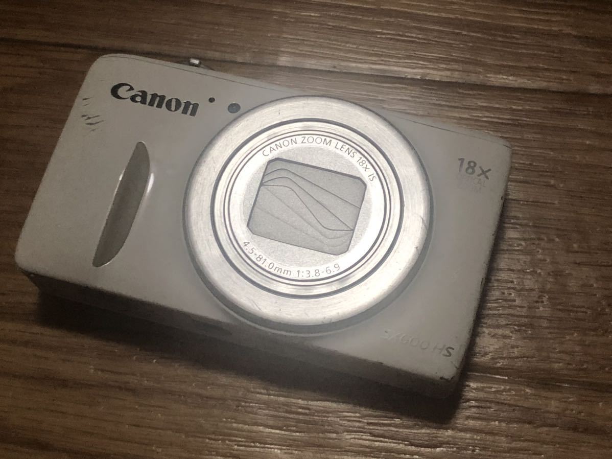 キャノン PowerShot Canon SX600 コンパクトカメラ ホワイト　動作品