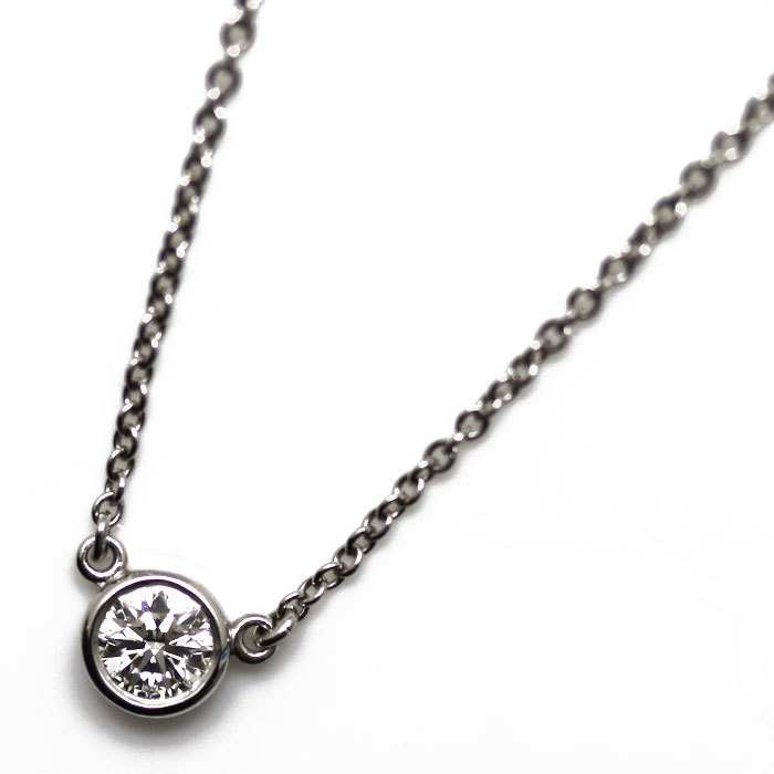 TIFFANY&Co. ティファニー Pt950プラチナ バイザヤード ネックレス 
