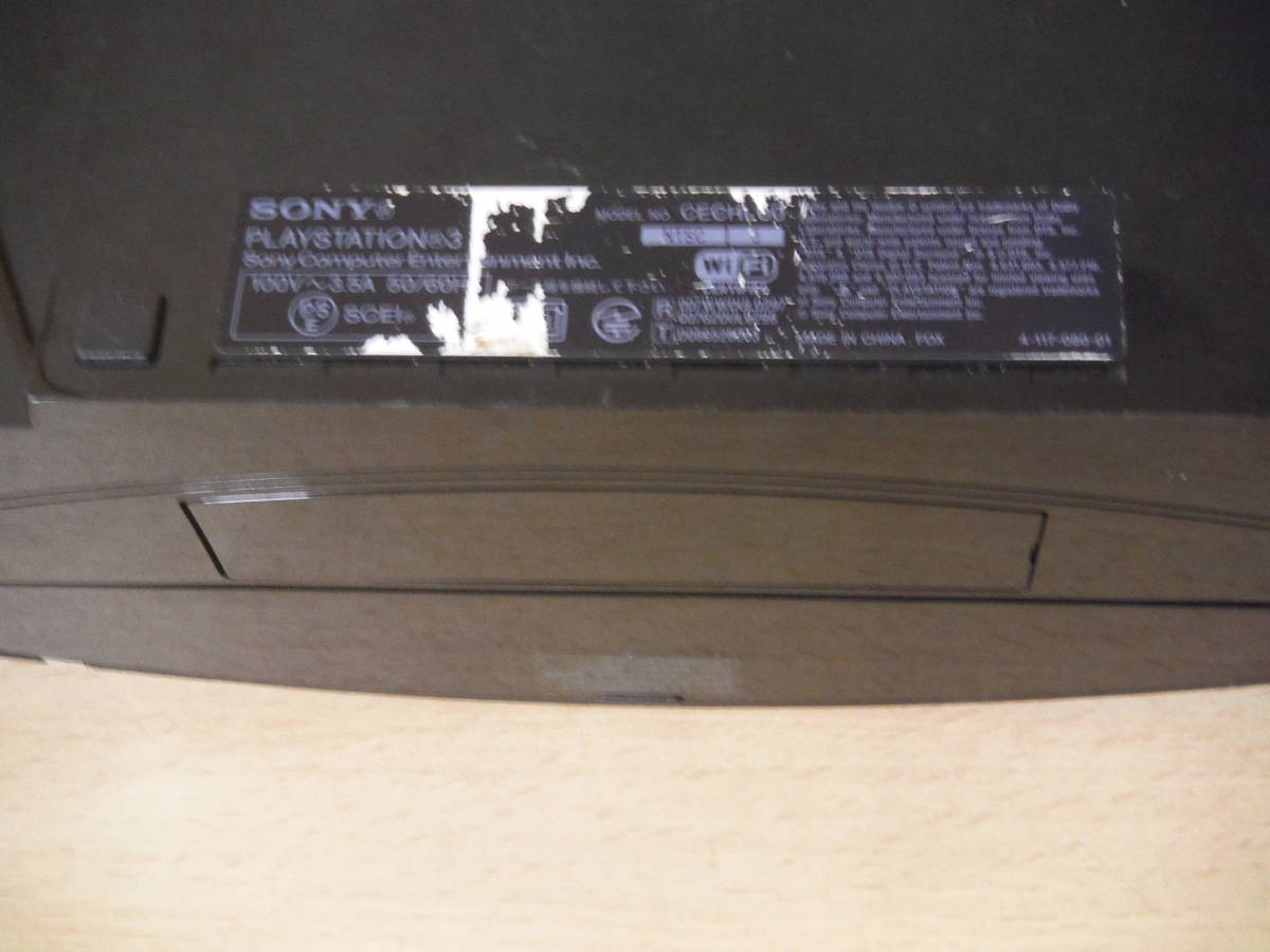 動作確認済★PS3 CHCHL00 クリアブラック 80GB☆本体セット☆プレステ3　プレイステーション3　コントローラー：ブルー CECHL00 80GB クリアブラック
