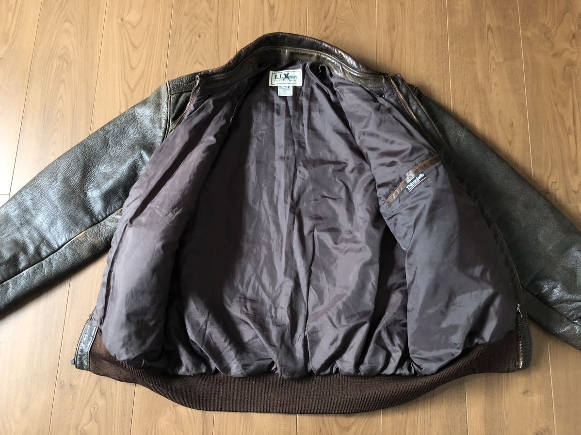 1円〜】80s L.L.BEAN USA製 A-2 レザー フライトジャケット 42 1円〜】80s L.L.BEAN USA製 A-2 レザー フライトジャケット 42
