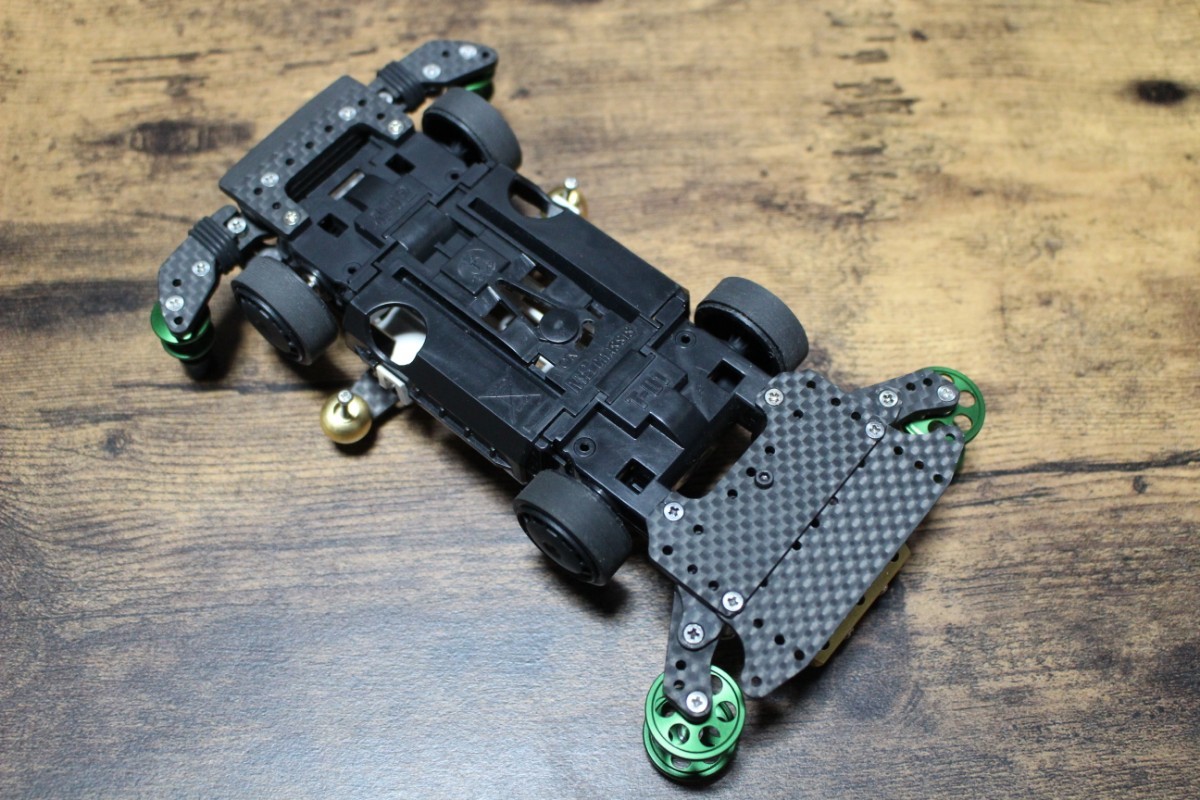 ミニ四駆 MSシャーシセット ATピボットバンパー&提灯&一軸アンカー 