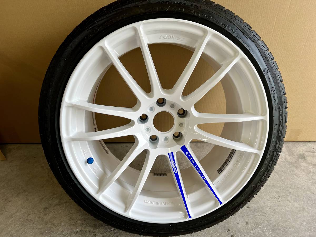 美品】RAYS gramLIGHTS 57Xtreme SPEC-D 9.5J-18インチ+12 5H/PCD114.3 