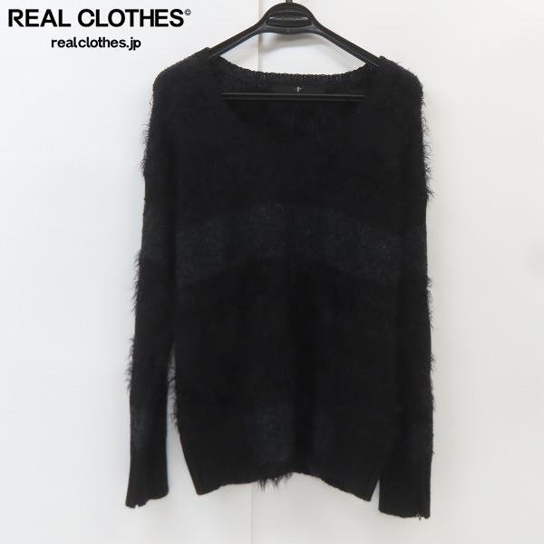 NOID. ノーアイディ シャギーニット ボーダー ダメージ加工 NO ID ☆NO