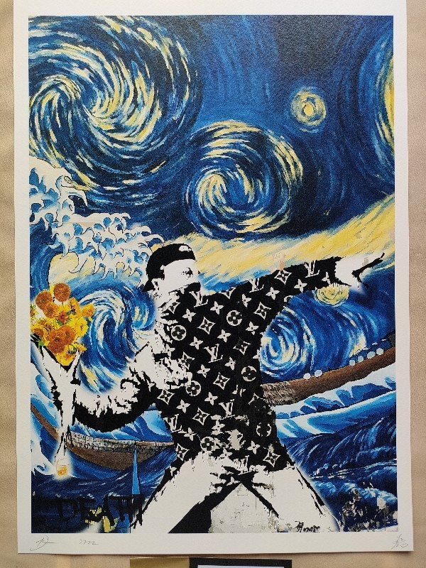 Death NYC F-37 世界限定 アートポスター 浮世絵 葛飾北西 Banksy