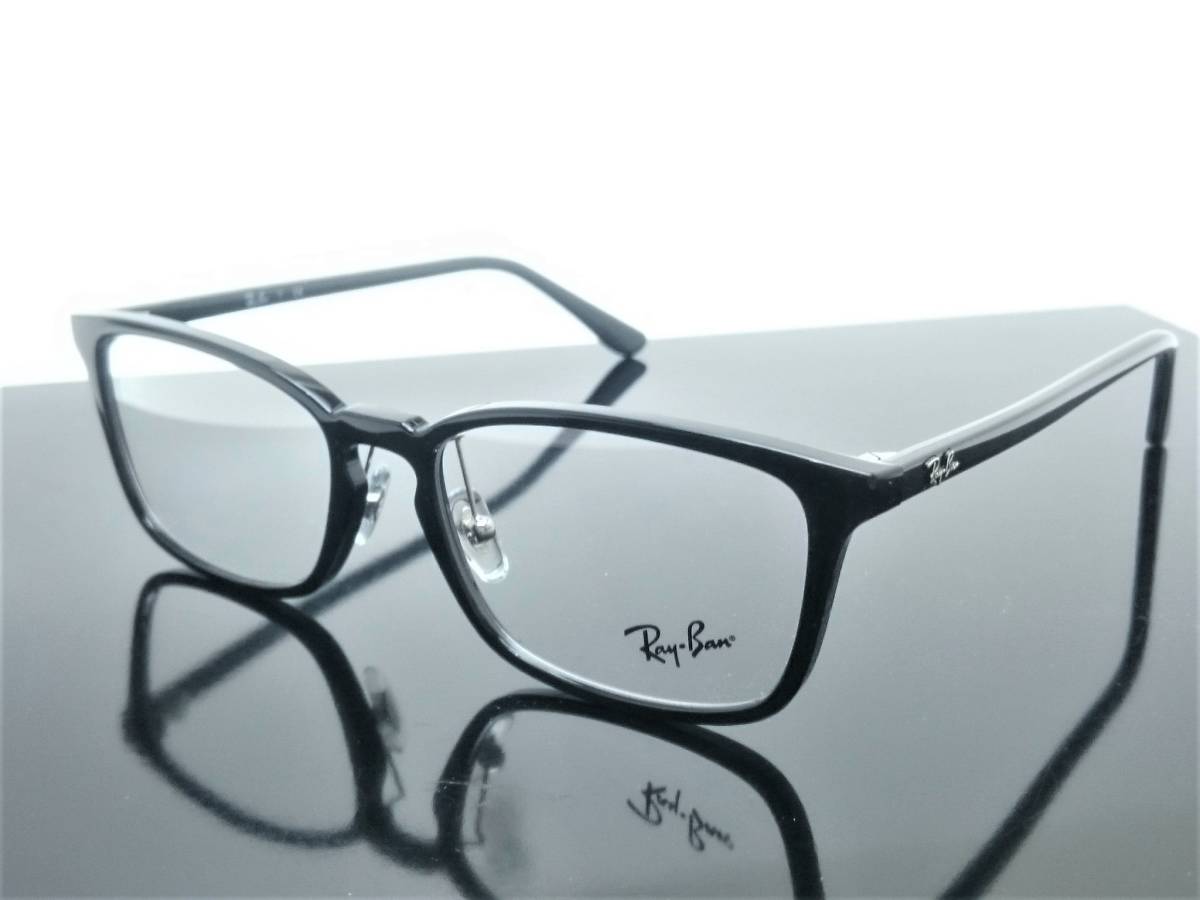 新品 レイバン RX7149D-2000-55 メガネ フレーム ブラック ケース付 正規品 伊達眼鏡・老眼鏡・サングラス等に RB7149D