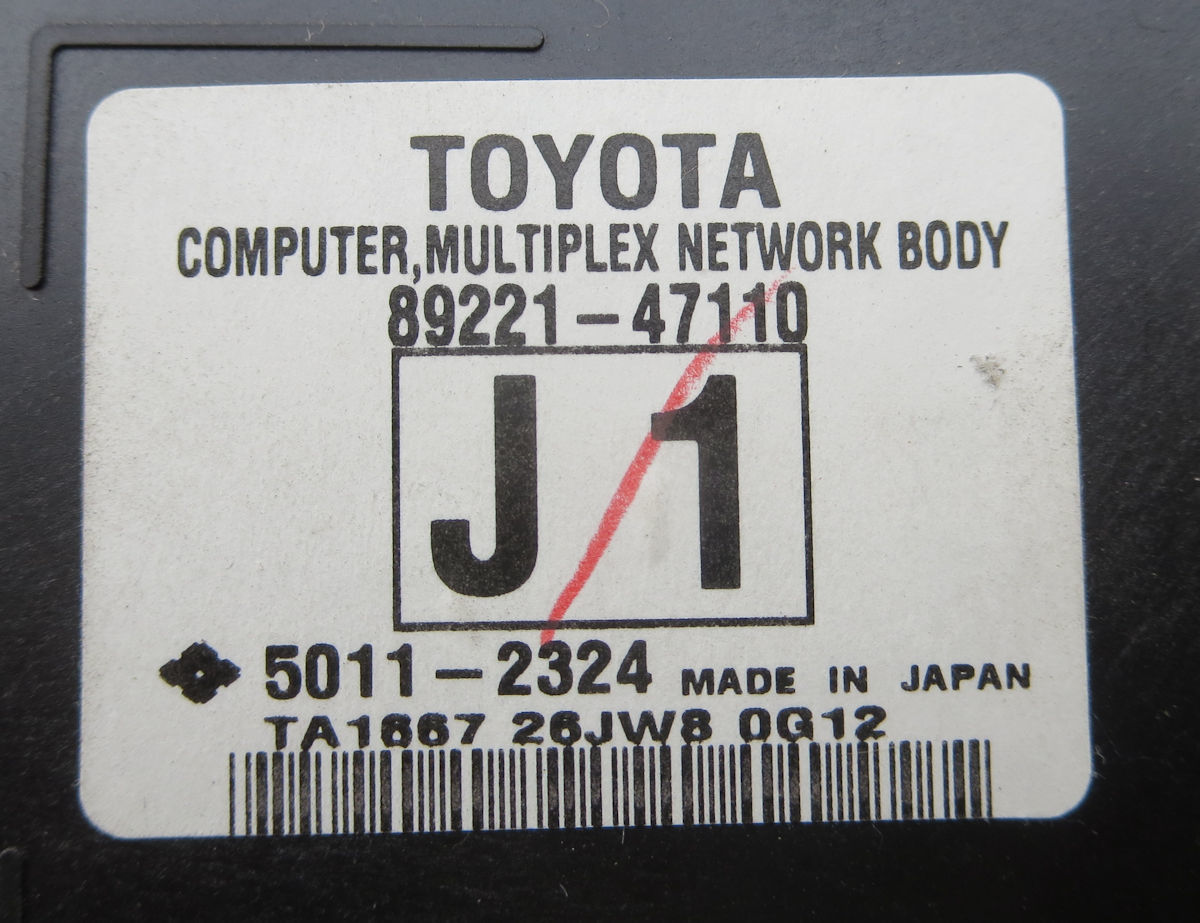 プリウス ZVW30 マルチプレックス MPX 89221-47110 82730-47440-A 