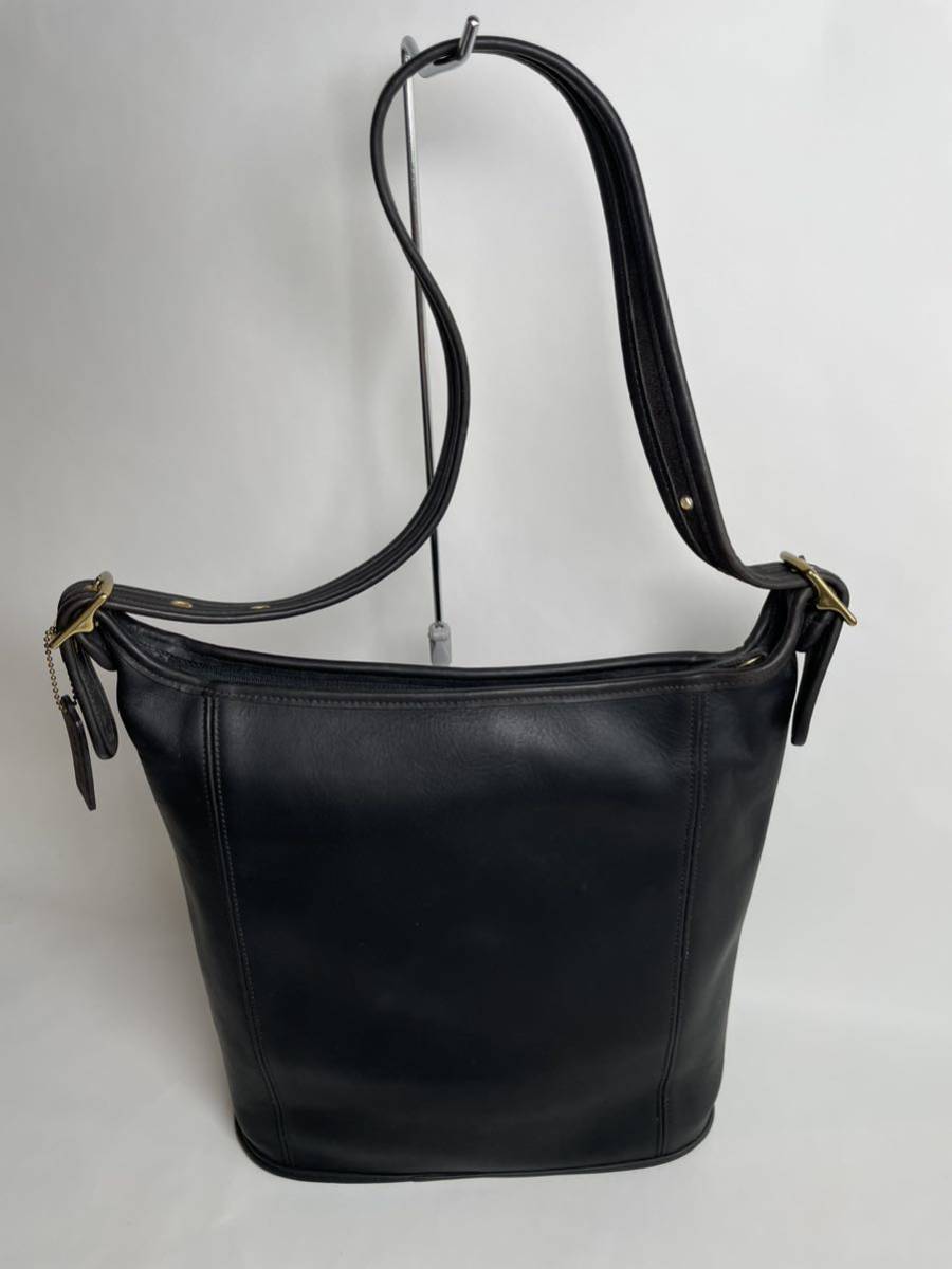 極美品　COACH コーチ レザーショルダーバッグ オールドコーチ 斜め掛けショルダーバッグ ワンショルダーバッグ　ブラック　9060