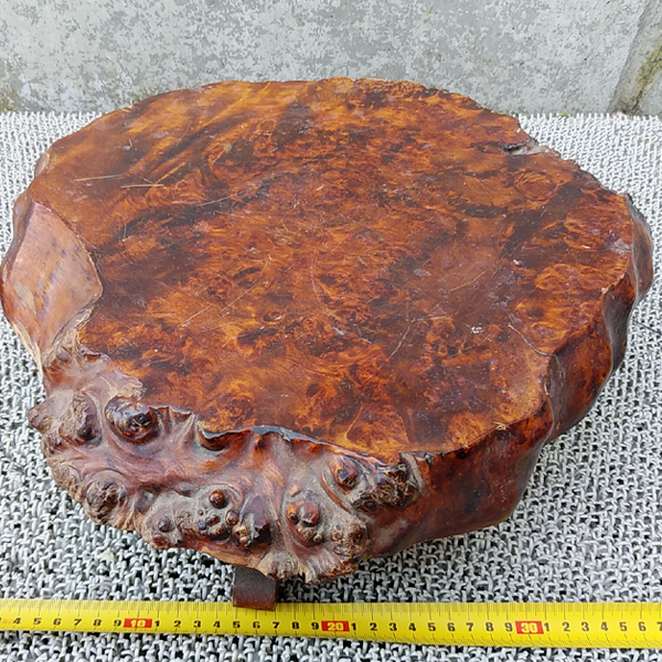 座卓 無垢板 切株 輪切 一枚板 花台 天然木 こぶし 幅40cm 【公式通販】