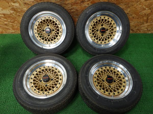 1992年製 9~9.5分山 ピレリ CINTURATO PIRELLI P6 205/60R15 ｘ アウトストラーダ 15x6.5JJ 4穴 114.3 +14 4本SET／本州四国九州5，000円