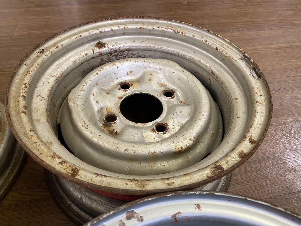 13インチ 深リム ホイール 鎌ヶ谷 旧車 スチール 鉄チン 鎌ヶ谷ワイド